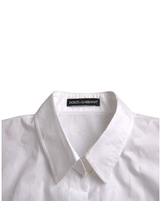 Dolce & Gabbana White Collared Short Sleeve Polo Shirt Top