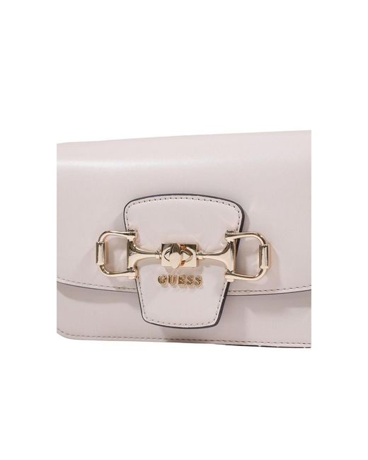 Guess White Pink Polyethylene Handbag