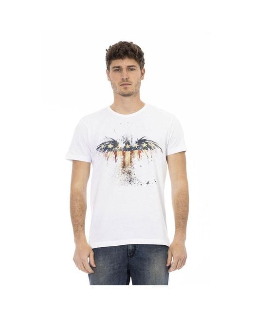 TRUSSARDI ACTION White Cotton T-Shirt for men