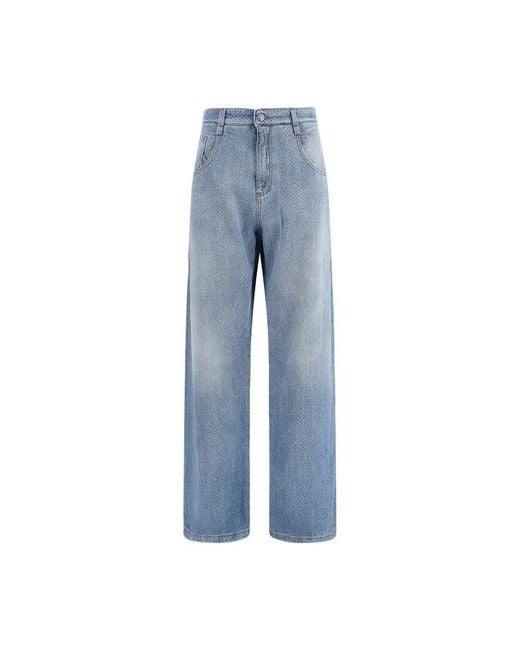 Ermanno Scervino Blue Cotton Relaxed Fit Jeans