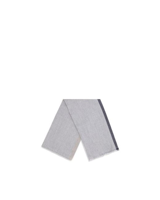 Brunello Cucinelli Gray Cashmere Scarf for men