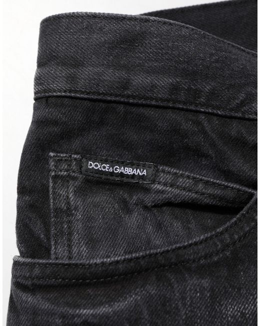 Dolce & Gabbana Black Denim Regular Fit Jeans for men