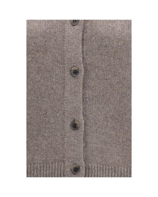 Lisa Yang Brown Beige Cashmere Cardigan