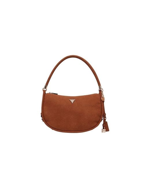 Guess Brown Suede Leather Handbag