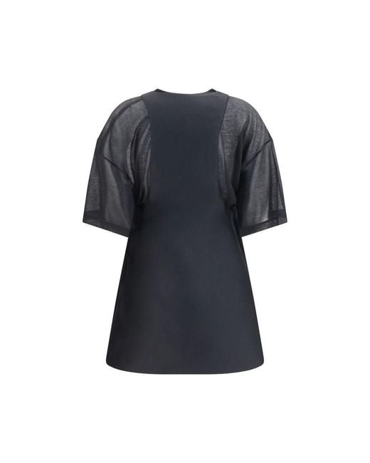 Balenciaga Blue Black Wool Oves Aries Casual Dress