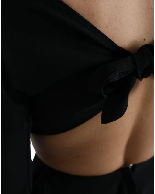Dolce & Gabbana Black Viscose Cut Out A