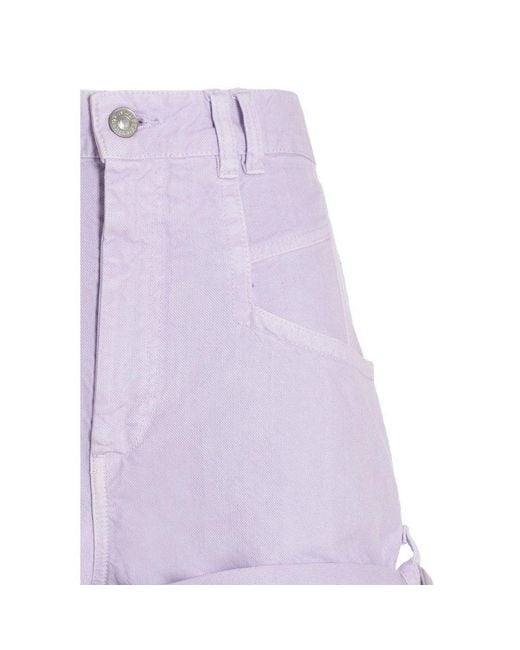 Isabel Marant Purple Cotton Shorts