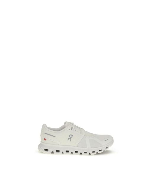 On Shoes White Recycled Polyester Athletic Sneakers