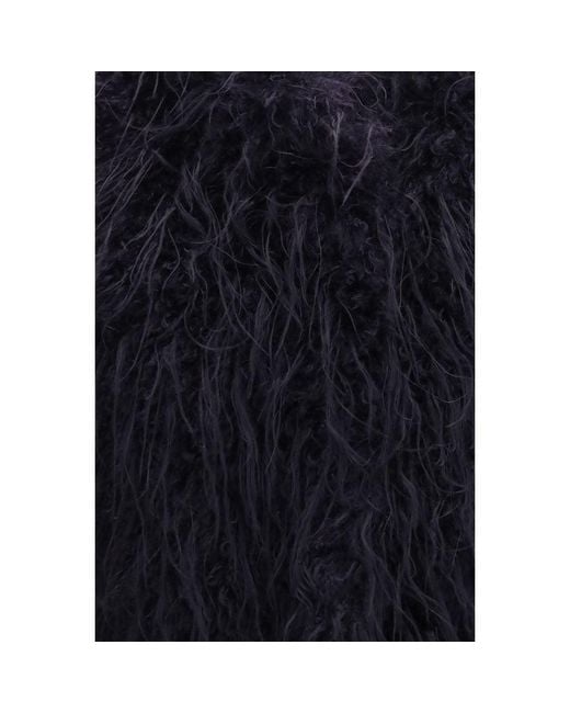 Forte_forte Blue Polyester Sleeveless Jacket