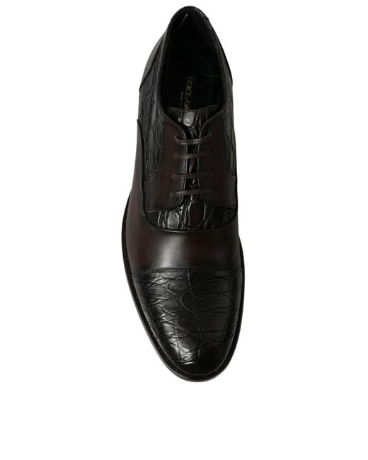 Dolce & Gabbana Black Exotic Leather Formal Dress Shoes for men