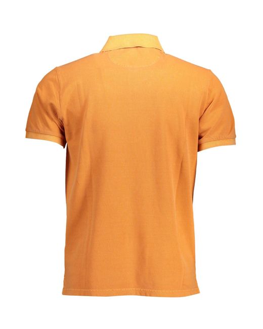 Gant Orange Cotton Polo Shirt for men