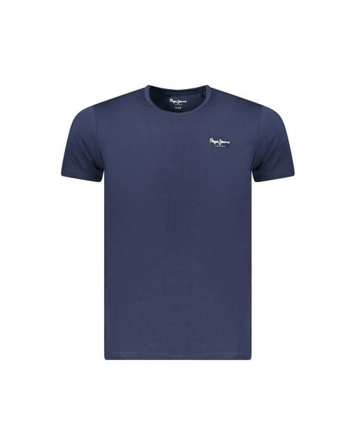 Pepe Jeans Blue Cotton T-Shirt for men