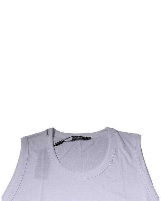 Dolce & Gabbana Purple Classic Sleeveless Tshirt for men