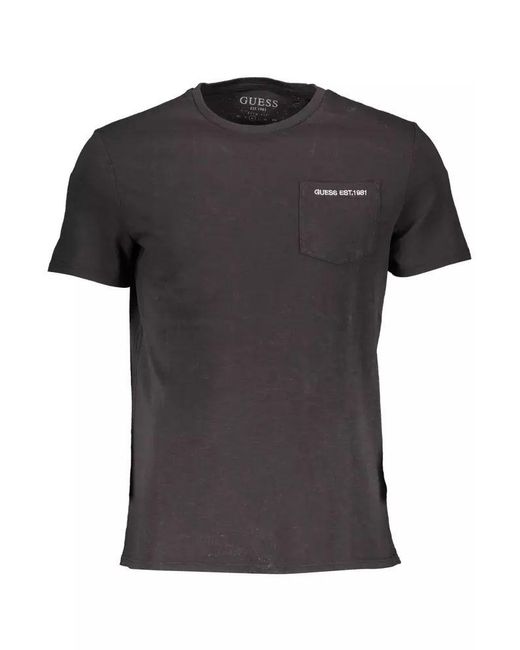 Guess Black Cotton T-shirt for men