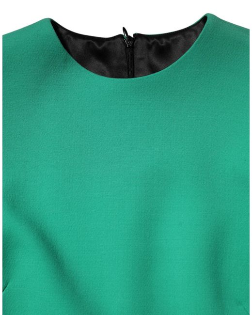 Dolce & Gabbana Green Long Sleeve Dress