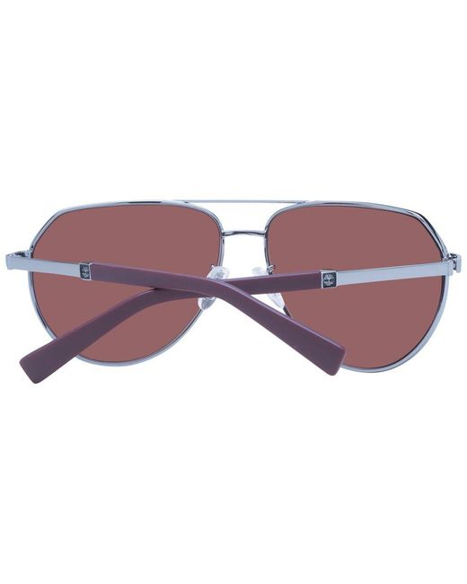 Timberland Purple Gray Metal Sunglasses for men