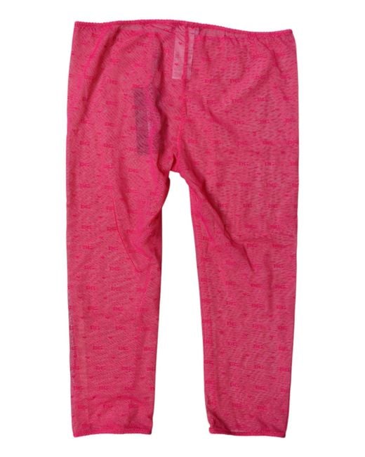 Dolce & Gabbana Red Logo Leggings