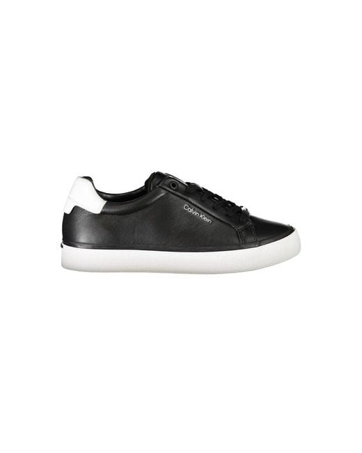 Calvin Klein Black Chic Laced Sports Sneakers With Contrast Details