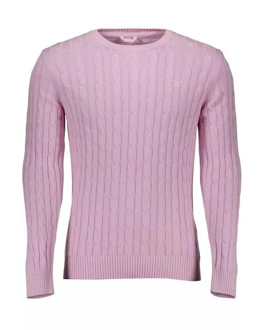 Gant Pink Cotton Sweater for men