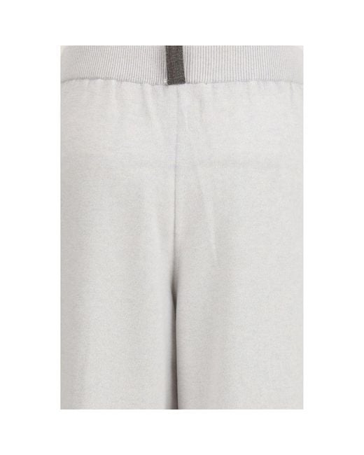Fabiana Filippi White Gray Wool Oves Aries Casual Pants