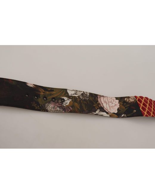 Dolce & Gabbana Black Engraved Logo Leather Belt