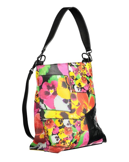 Desigual Multicolor Elegant Statement Handbag With Logo