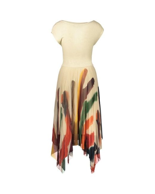 Desigual Multicolor Beige Polyester 's Dress