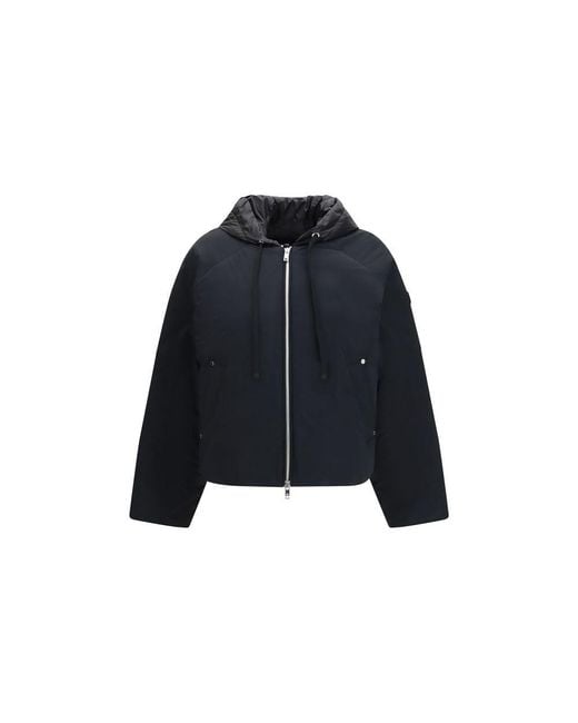 Moose Knuckles Blue Black Nylon Bomber