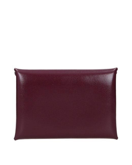 Jil Sander Purple Red Leather Wallet