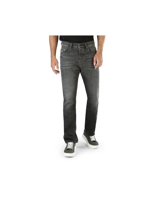 DIESEL Gray Black Cotton Straight for men