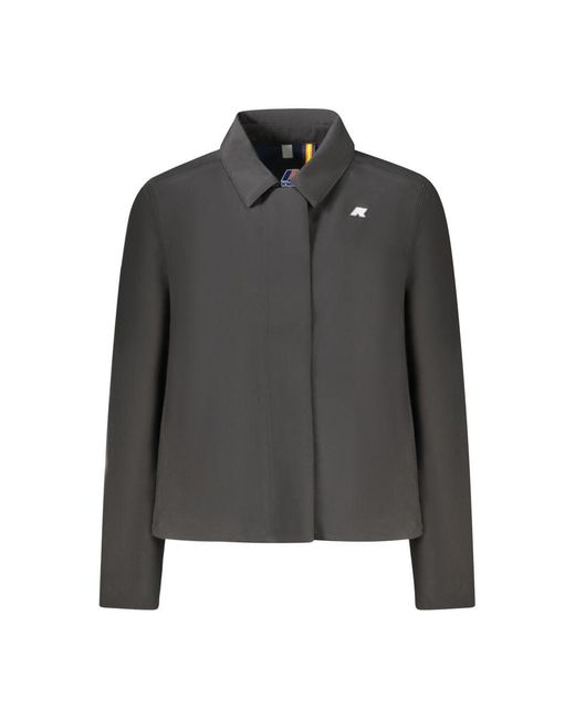 K-Way Gray Polyester Jackets & Coat