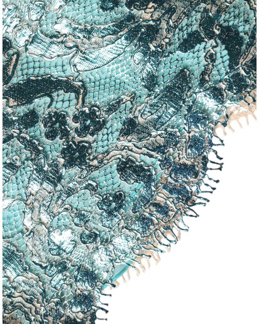 Dolce & Gabbana Blue Floral Brocade High Waist Mini Skirt