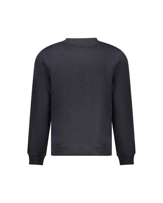 Napapijri Blue Black Cotton Mens Sweatshirt for men