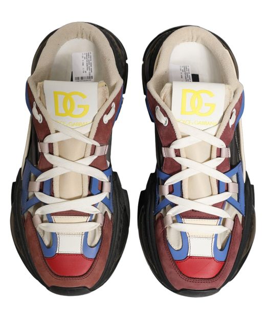 Dolce & Gabbana Multicolor Panelled Airmaster Sneakers Shoes for men