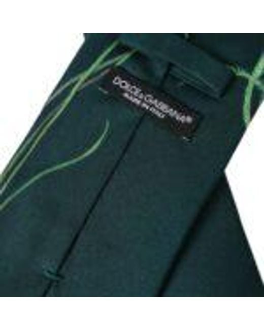Dolce & Gabbana Green Silk Tie for men