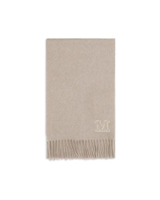 Max Mara Natural Beige Cashmere Scarf