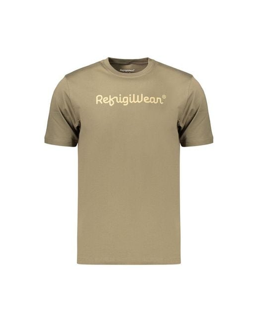 Refrigiwear Green Cotton Men's T for men