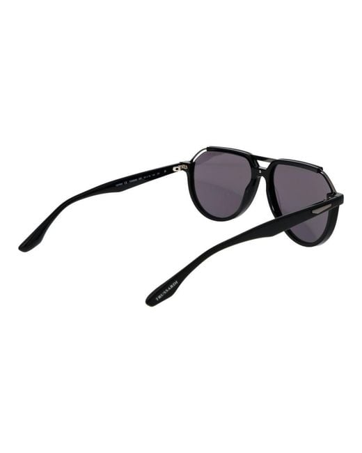 Trussardi Black Acetate & Stainless Steel Sunglasses for men