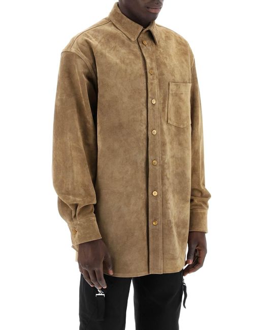 Marni Brown Suede Leather Overshirt For for men