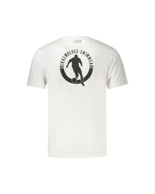 Bikkembergs White Cotton Men's T for men
