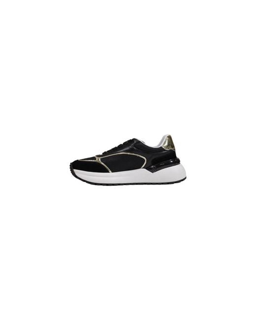 Pinko Black Leather Low Top Sneakers