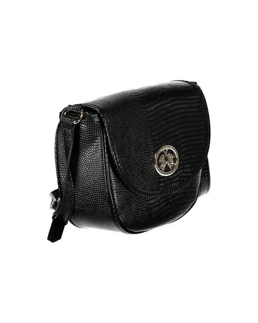 La Martina Black Polyethylene Handbag