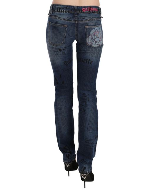 John Galliano Blue Chic Gazette Skinny Denim