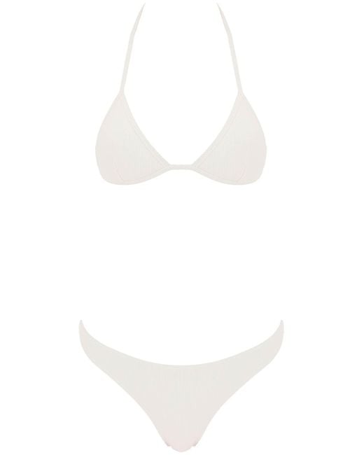 Lido White Set Bikini Cinquantotto Rib