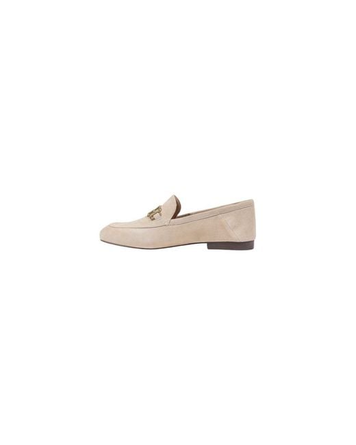Guess White Beige Leather Platform Pumps