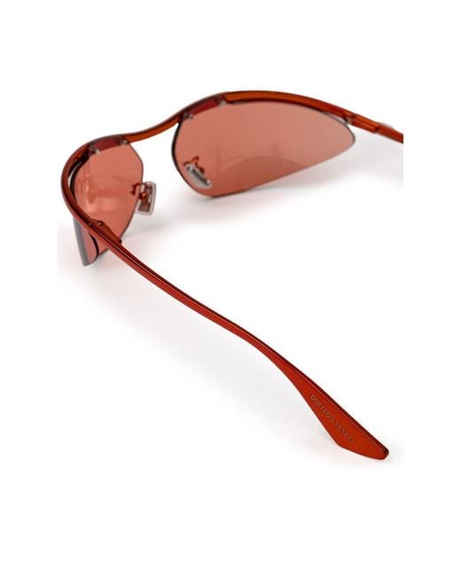 Bottega Veneta Pink Orange Metal Sunglasses for men