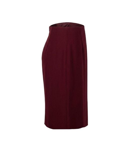 Trussardi Purple Red Acetate Skirt