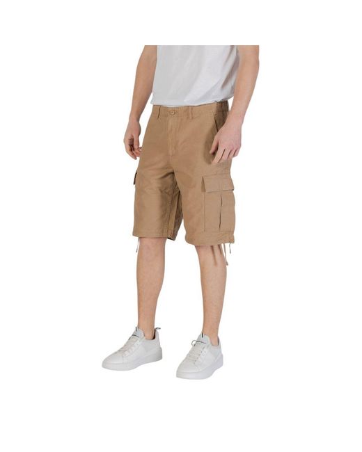 Jack & Jones Natural Beige Cotton Bermuda for men