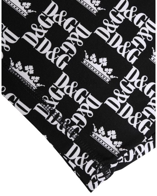 Dolce & Gabbana White Patterned Cycling Bike Shorts Underwear Elastane Nylon for men