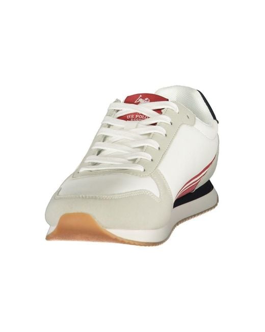 U.S. POLO ASSN. White Polyurethane Men's Sneaker for men